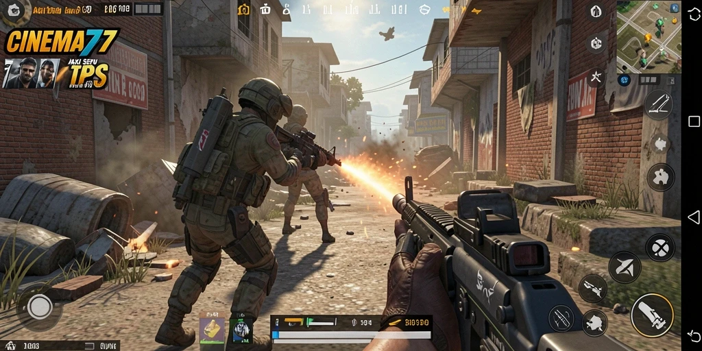Tampilan gameplay menarik dari CINEMA77 yang penuh aksi.
