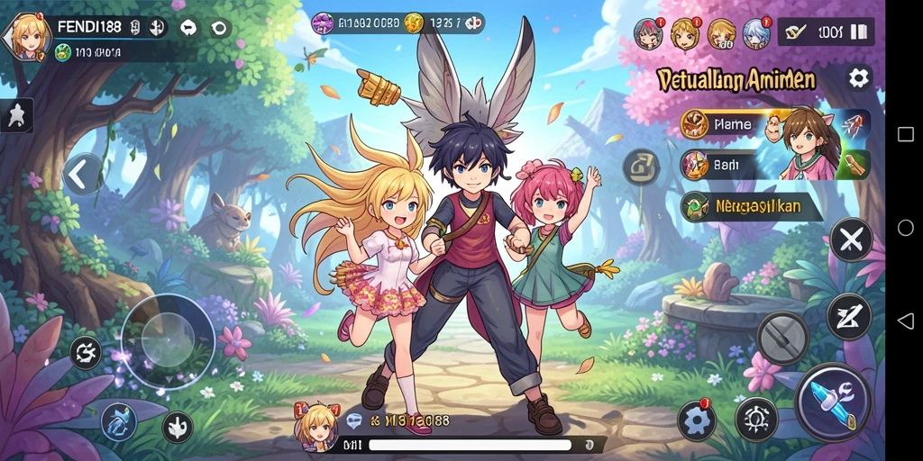 Gameplay menarik dengan karakter anime yang menawan.