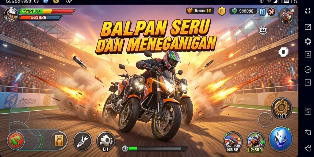Tampilan gameplay GGG888 dengan mobil balap yang menegangkan.