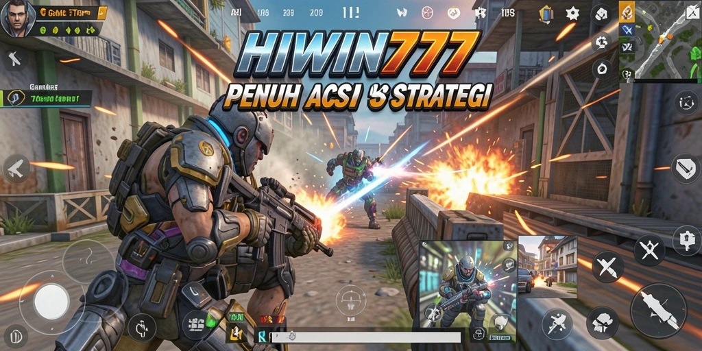 Screenshot utama HIWIN777 menampilkan aksi gameplay TPS yang mendebarkan.
