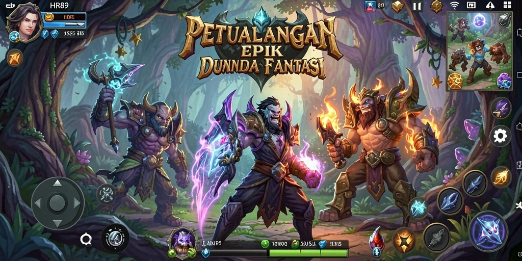 Tampilan gameplay epik di dunia RPG yang menakjubkan.
