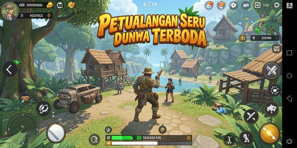 Gameplay K234 yang menarik dalam dunia terbuka.