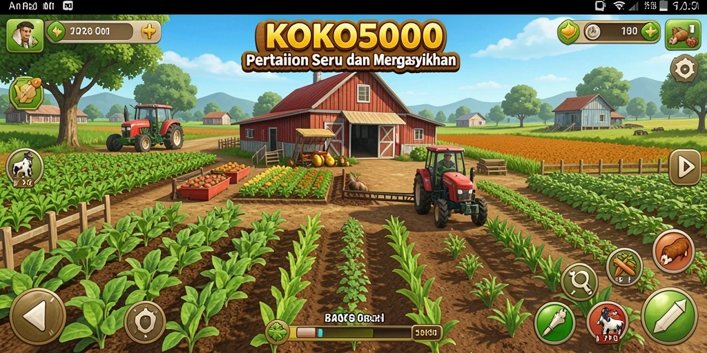 Tampilan gameplay KOKO5000 yang menarik dalam pertanian.