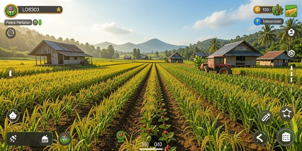 Gameplay menarik di LOS303 menunjukkan aktivitas bertani yang seru.