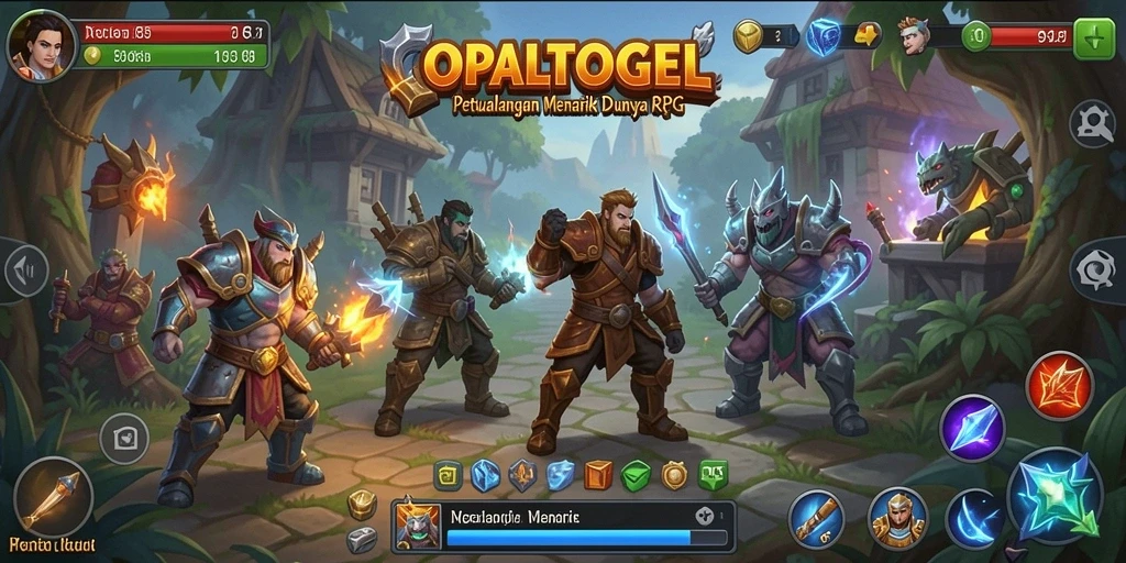 Screenshot OPALTOGEL menampilkan aksi pertempuran yang intens dalam gameplay RPG.