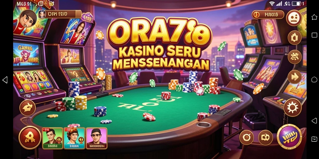 Tampilan menarik dari gameplay ORA78 dalam suasana kasino.
