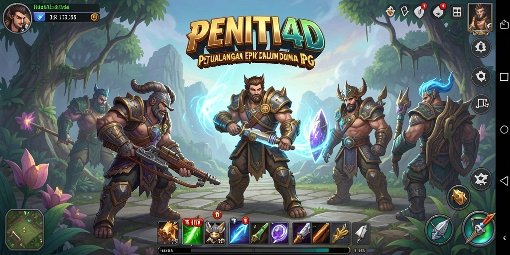 Tampilan gameplay <strong>PENITI4D</strong> yang epik dan mendalam, siap untuk dijelajahi.