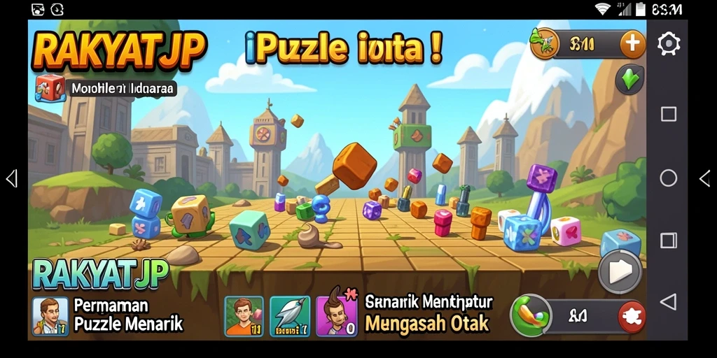 Screenshot gameplay RAKYATJP dengan tantangan Puzzle yang menarik.