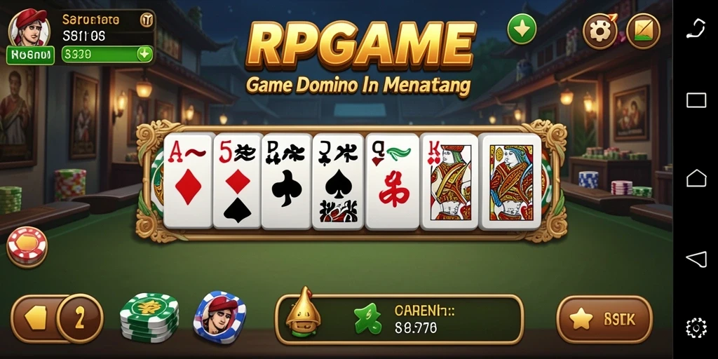Screenshot RPGAME menampilkan gameplay menarik dalam permainan Domino.