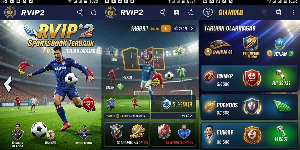 Tampilan antarmuka RVIP2 saat memasang taruhan olahraga.