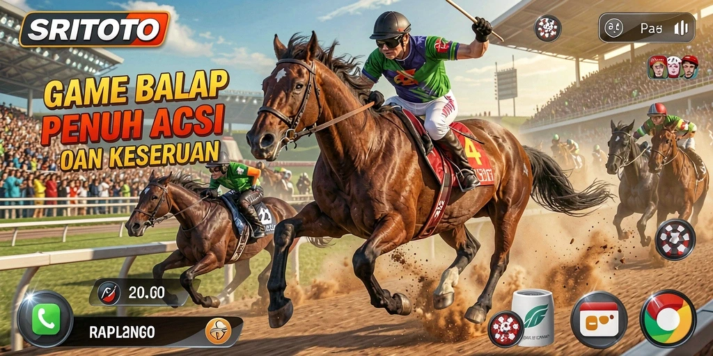 Tampilan gameplay balap yang penuh aksi dan seru di SRITOTO.