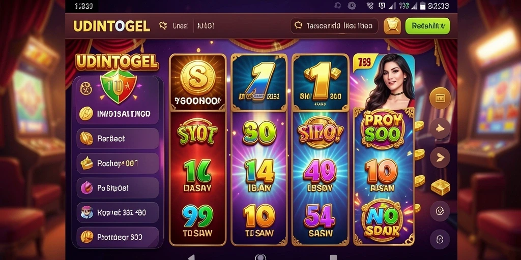 Tampilan gameplay UDINTOGEL dengan visual yang menarik dan fitur interaktif.