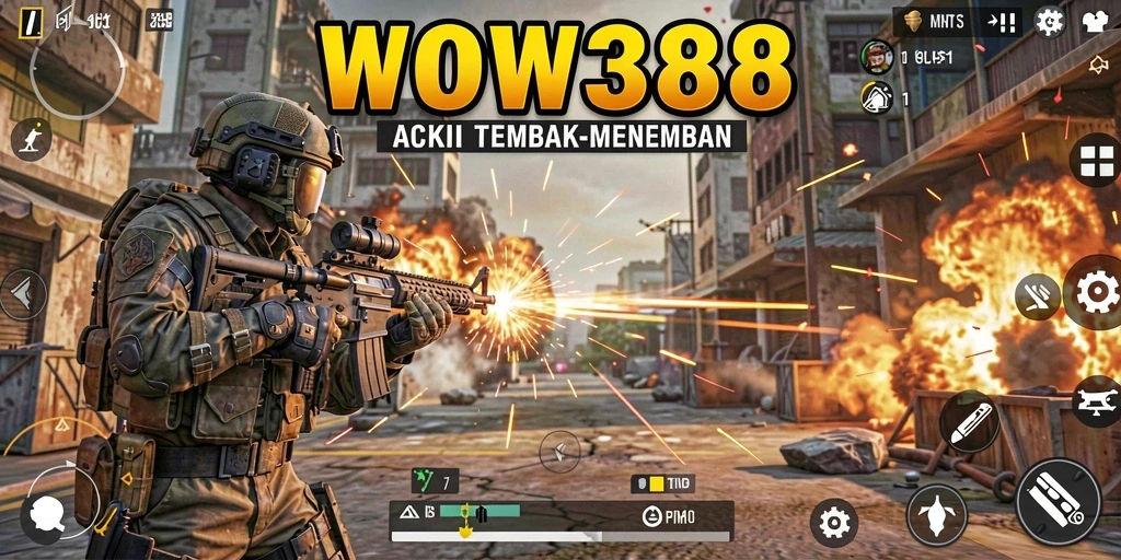Screenshot WOW388 menunjukkan aksi tembak-menembak yang mendebarkan.