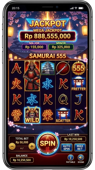 Screenshot kategori aplikasi di samurai555 yang beragam.